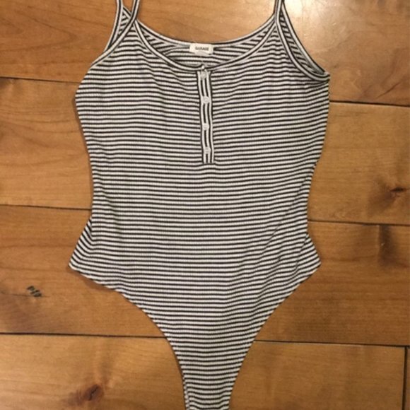 Striped Body Suit - Picture 1 of 4